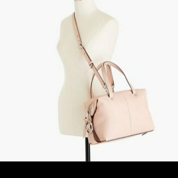 J. Crew Handbags - J.crew bristol  pebble pale pink  leather women's  satchel handbag